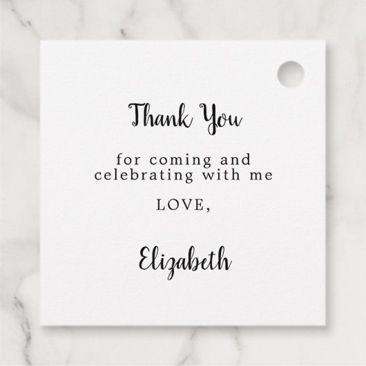 Baby shower meisje teddybeer roze wit bedankjes labels (Achterkant)