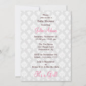 Baby shower: Meisje : Uitnodiging (Achterkant)