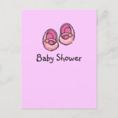 Baby shower (meisje) uitnodiging briefkaart (Voorkant)