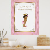 Baby shower meisje, wit roze, elegant, 32x41,6 300 poster (Keuken)