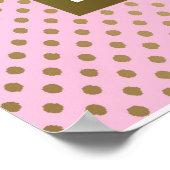 Baby shower meisje, wit roze, elegant, 32x41,6 300 poster (Hoek)