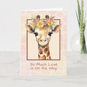 Baby Shower Meisje Zoete Safari Jungle Giraffe Kaart