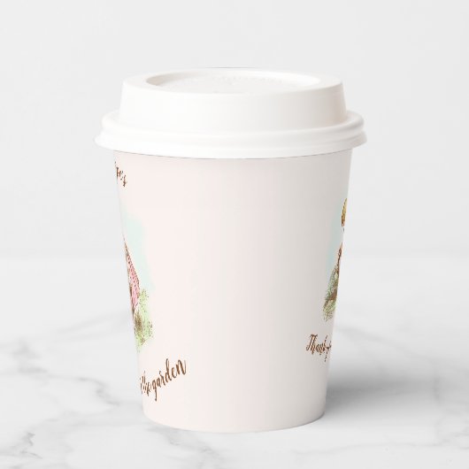  Baby shower meisjes in de tuin Papieren Bekers (Links)