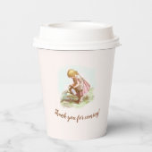  Baby shower meisjes in de tuin Papieren Bekers (Achterkant)