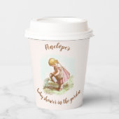  Baby shower meisjes in de tuin Papieren Bekers (Voorkant)
