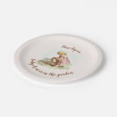  Baby shower meisjes in de tuin Papieren Bordje (Gekanteld)