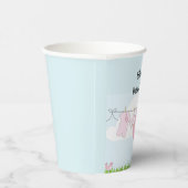 Baby shower meisjes onthullen artikelen op papier papieren bekers (Rechts)