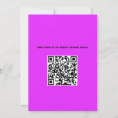 Baby shower Meisjes Pompoen Roze Paarse QR Code Kaart (Achterkant)