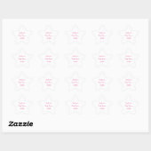 Baby shower Meisjes Roze Aangepaste Naam Elegant 2 Ster Sticker (Vel)