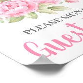 Baby shower Meisjesboek Beer Poster (Hoek)