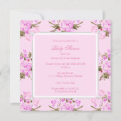  Baby shower Meisroze Beer Etnische Kaart (Achterkant)