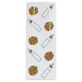Baby shower Melk en Cookies Nieuw Babycadeau Wijn Cadeautas (Voorkant)