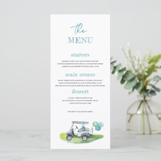 Baby shower menu (Staand voorkant)