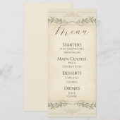 baby shower  menu (Voorkant / Achterkant)