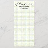 Baby shower menu "Blue Owl" (Achterkant)