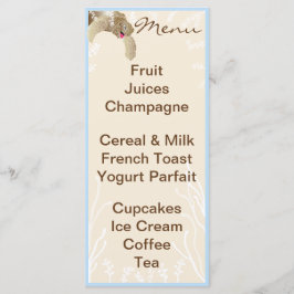 Baby shower Menu "BlueTurtle"