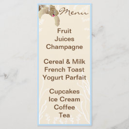 Baby shower Menu "BlueTurtle"