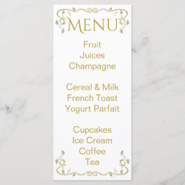 Baby shower Menu "Castle in the Sky"