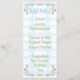 Baby shower Menu "Castle in the Sky/Yellow"