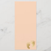 Baby shower Menu "Classic Gold/Pink" (Achterkant)