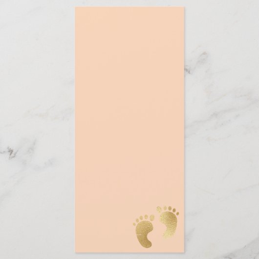 Baby shower Menu "Classic Gold/Pink" (Achterkant)