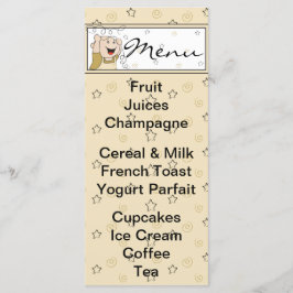 Baby shower Menu "Goud Black Stars Baby"