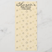 Baby shower Menu "Goud Black Stars Baby" (Achterkant)