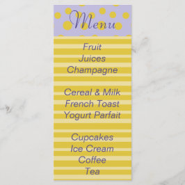 Baby shower menu "Gouden Voeten"