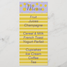 Baby shower menu "Gouden Voeten"