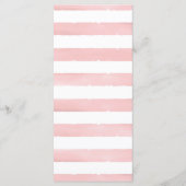 Baby shower Menu Kaart, Blauw, Blush Pink (Achterkant)