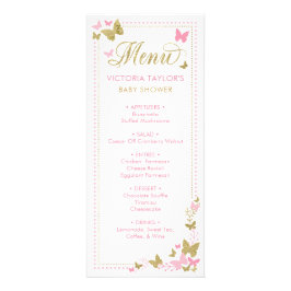 Baby shower Menu met Vlinders