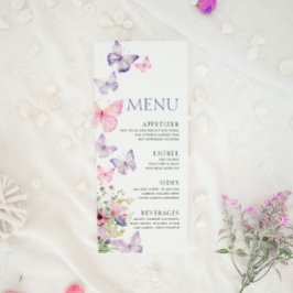 Baby shower menu met vlinders