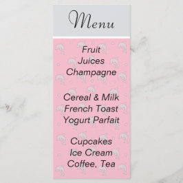 Baby shower Menu "Roze Dolfijnen"