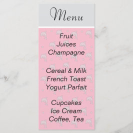 Baby shower Menu "Roze Dolfijnen"