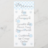 Baby shower Menu "Snips & Snails" (Voorkant)