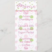 Baby shower menu "Sugar & Spice" (Voorkant)
