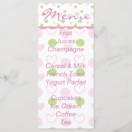 Baby shower menu "Sugar & Spice"