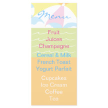 Baby shower-menubalk