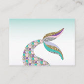 Baby shower mermaid Diaper Raffle onder het Zee Informatiekaartje (Achterkant)