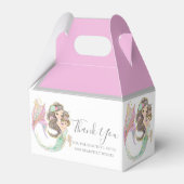 Baby shower MERMAIDS ONDER HET ZEE PINK Bedankdoosjes (Achterkant)