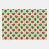 Baby Shower met Aardbeienpatroon Inpakpapier Vel (Voorkant 2)