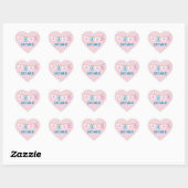 Baby shower met babykleding hart sticker (Vel)