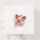 Baby shower met blaasvlieg van gloeiende vlinder bedankjes labels (In situ)