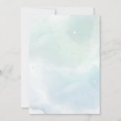 Baby shower met blauw flesje kaart (Achterkant)