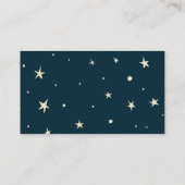 Baby shower met blauwe en gele sterren informatiekaartje (Achterkant)