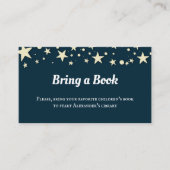 Baby shower met blauwe en gele sterren informatiekaartje (Voorkant)