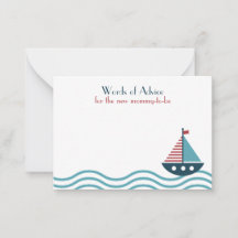 Baby shower met blauwe en rode reuzenboten (BIRTHD