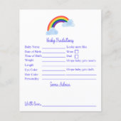 Baby shower met blauwe regenboog en advies (Voorkant)