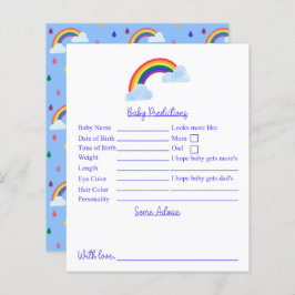 Baby shower met blauwe regenboog en advies