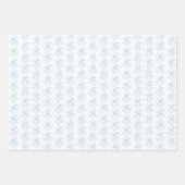 Baby shower met blauwe Rocking Horse Inpakpapier Vel (Voorkant 3)